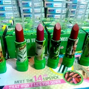 Naja naja green tea lipstick pack of 12pc mix colour