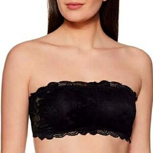 Fabme Women Lace, Padded Tube Bra – Free Size – 3 Hook Back mix colour ps