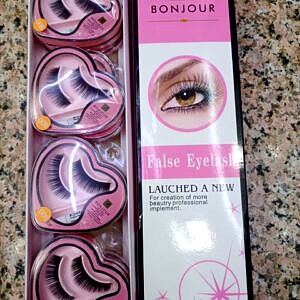 bonjour false eyelash pack of 12pc tta