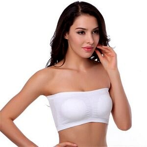 Women’s Tube Top Strapless Bra Solid Color Wrap Chest Double Tops Free Size Mix Colour Tea