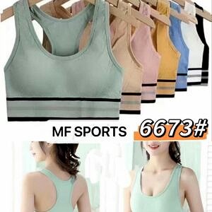 Tops Fitness Seamless Padded Breathable Full Cups Bra Professional Top MF Sport 6673 Bra Tpa