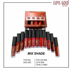 Elpish gold mini matte lipstick 24H long lasting Pack of 12pc mix colour te