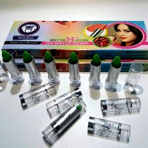 pink magic green lipstick pack of 13pc