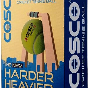 Cosco Light Cricket Tennis Ball (Pack of 6) Outer Material: Rubber, Color: Green, Standard Size has