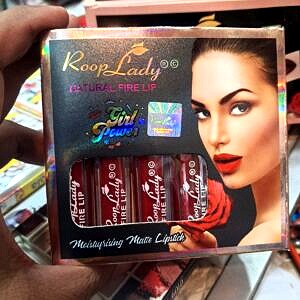 Roop lady natural fire lipstick pack 12pc colors red/Maroon/mix teo