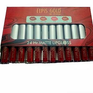 Elpish gold mini matte lipstick 24H long lasting Pack of 12pc red colour te