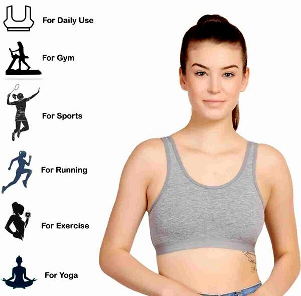 best quality cotton lycra sports bra for girls and women sports non padded bra