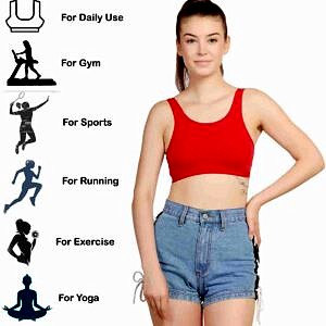 Best Quality Cotton Lycra Sports Bra for girls and women Sports Non Padded Bra