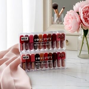 Lipify Mini Matte Liquid Lipstick Set  10pc Shade Mix Pack Long Lasting Waterproof Travel Size Lipstick Combo for Women ap